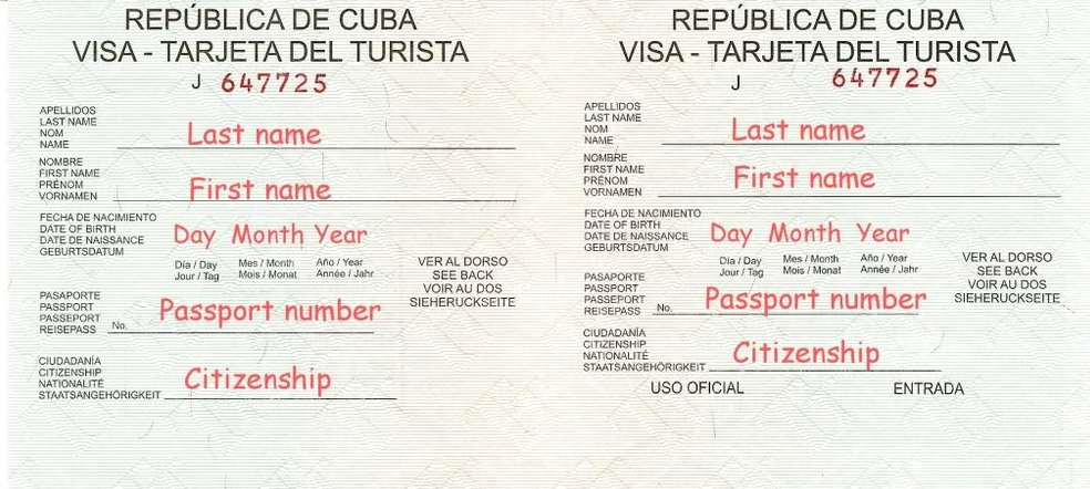 cuban visa